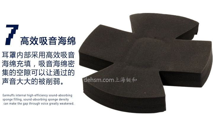 3M X5A頭戴式降噪隔音耳罩高效吸音海綿