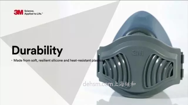 3M HF-50單濾盒硅膠半面罩耐熱塑料閥蓋，使用更長久