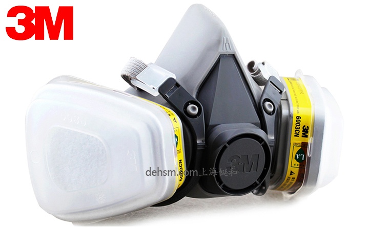 3M6200+6003防有機(jī)及酸性氣體防毒面具圖片-正面