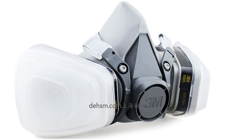 3M6200+6005防有機氣體及甲醛防毒面具圖片-正面