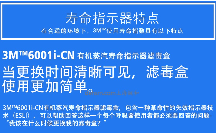 3M6001i-CN濾毒盒特點