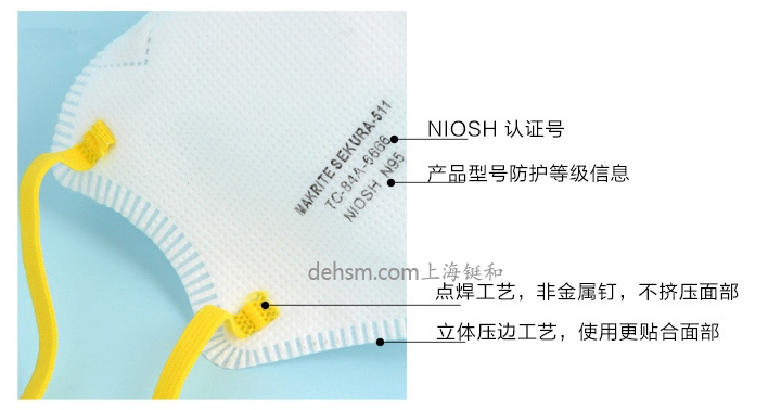 Makrite麥特瑞SEKURA-511防塵口罩中國(guó)LA認(rèn)證