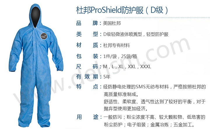 杜邦ProShield防護服產品性能介紹