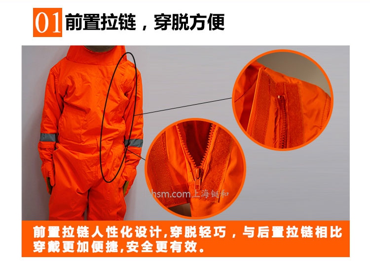 DH1030風扇型防蜂服前置拉鏈，穿脫方便