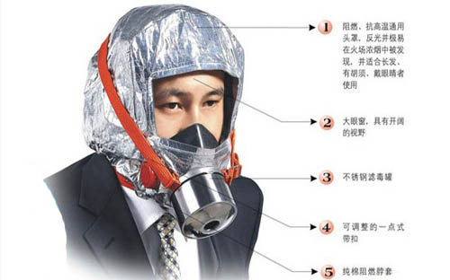逃生呼吸器 防煙面具的特點(diǎn)介紹