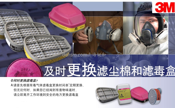 3M防毒面具濾毒盒種類及防護對象