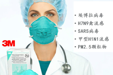 醫護人員專用的醫用N95口罩佩戴圖片