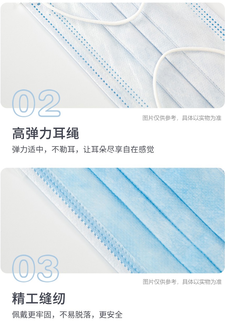 定和DH9001一次性使用無(wú)紡布口罩高彈力耳繩