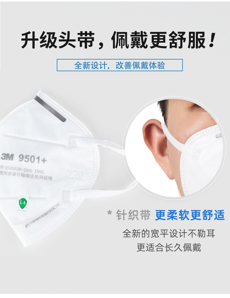 3M9501KN95防塵口罩側(cè)面圖片