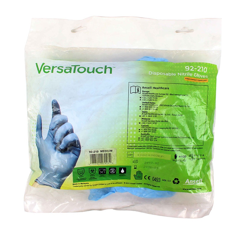 安思爾92-210藍色一次性無粉丁腈手套圖4