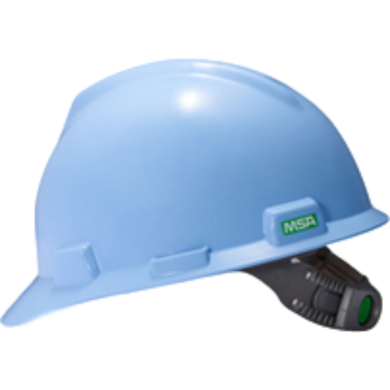 梅思安10146463湖藍色標準型PE安全帽圖1
